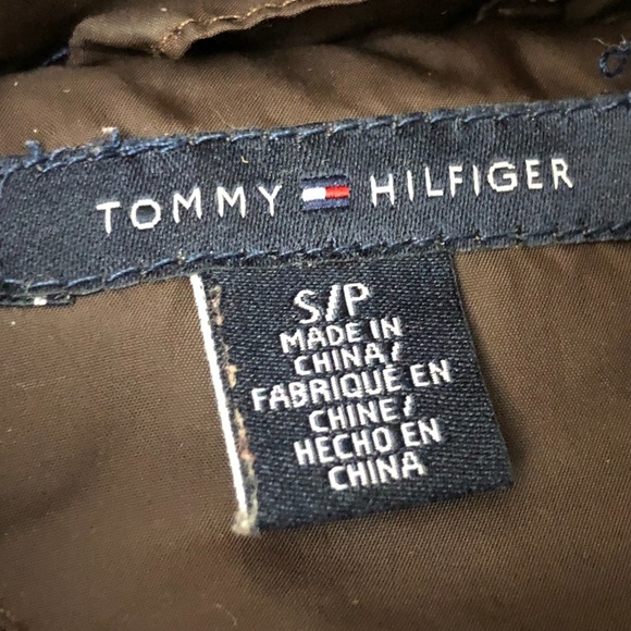 Tommy Hilfiger Quilted Parka Brown Hooded Jacket S - Picture 6 of 8